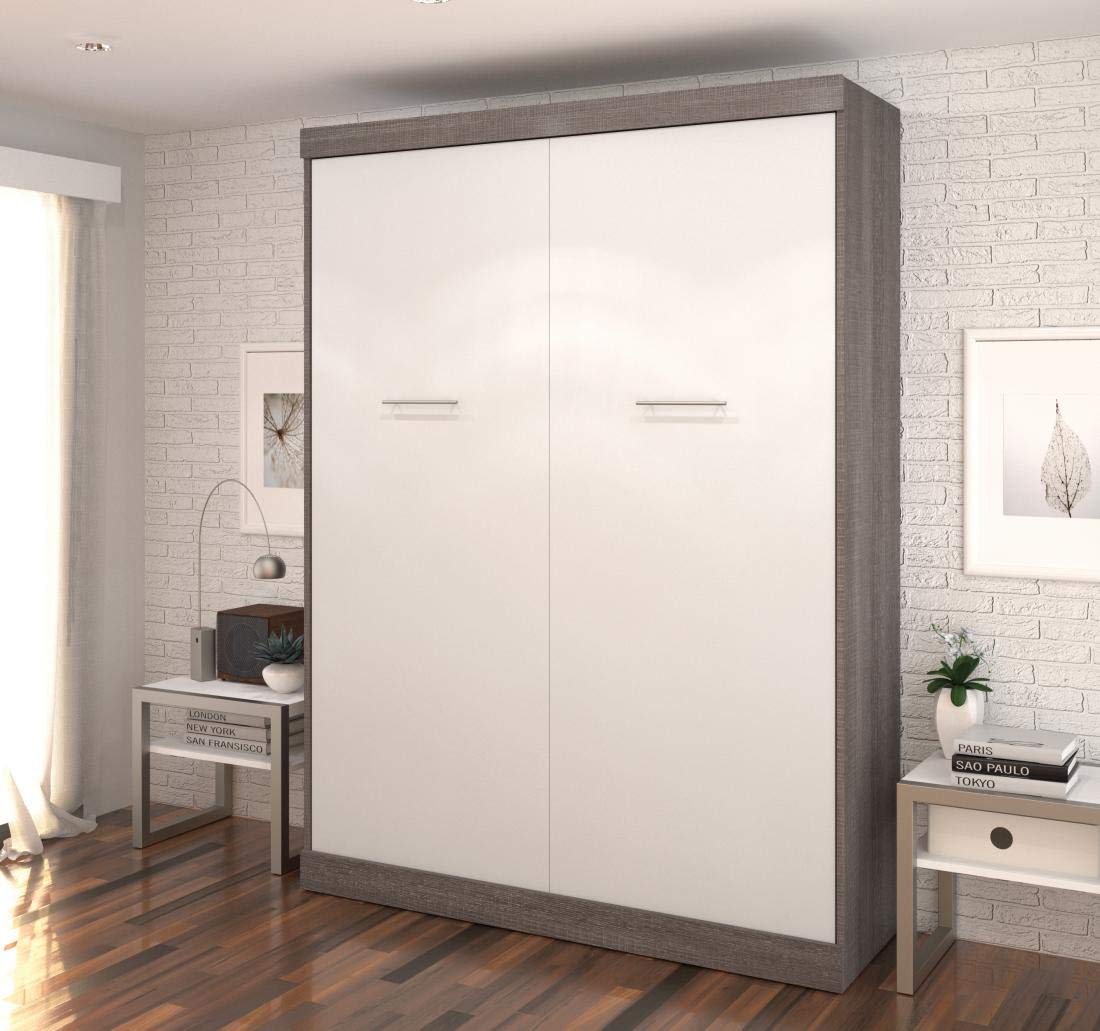 【Furniture】Nebula Queen Murphy Bed, 65-inch Space-Saving Wall Bed for Guest Room, Home Office, Home Gym