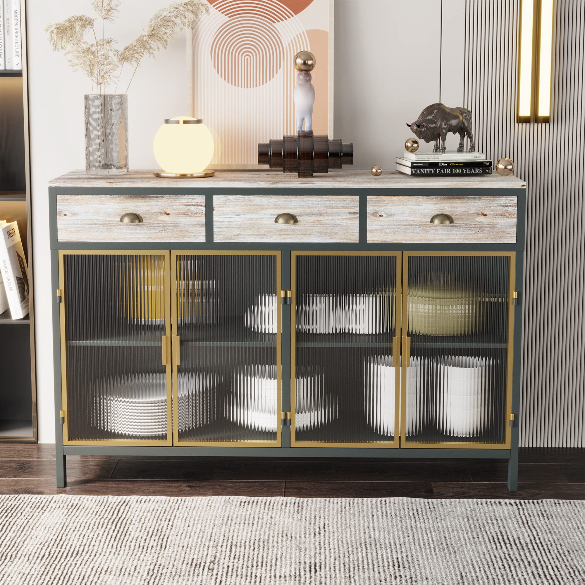 【Furniture】Sideboard, Kitchen Sideboard, Storage Cabinet, Buffet Cabinet, Table Buffet Sideboard