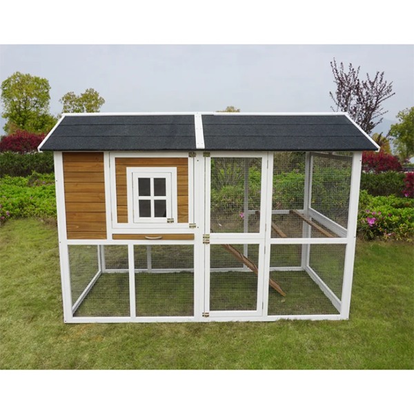[Storage Shed]Shanae Walk In Chicken Coop with Chicken Run For Up To 8 Chickens